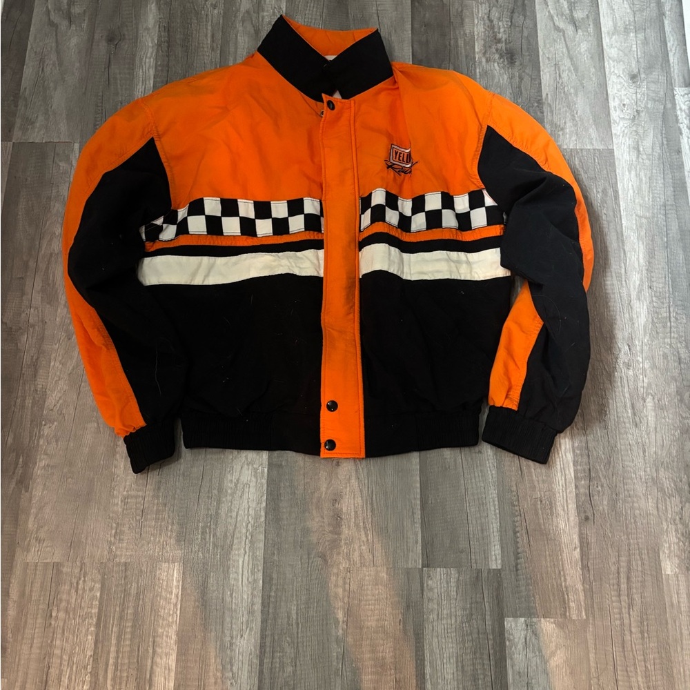 Vintage Racing Jacket - Orange and Black